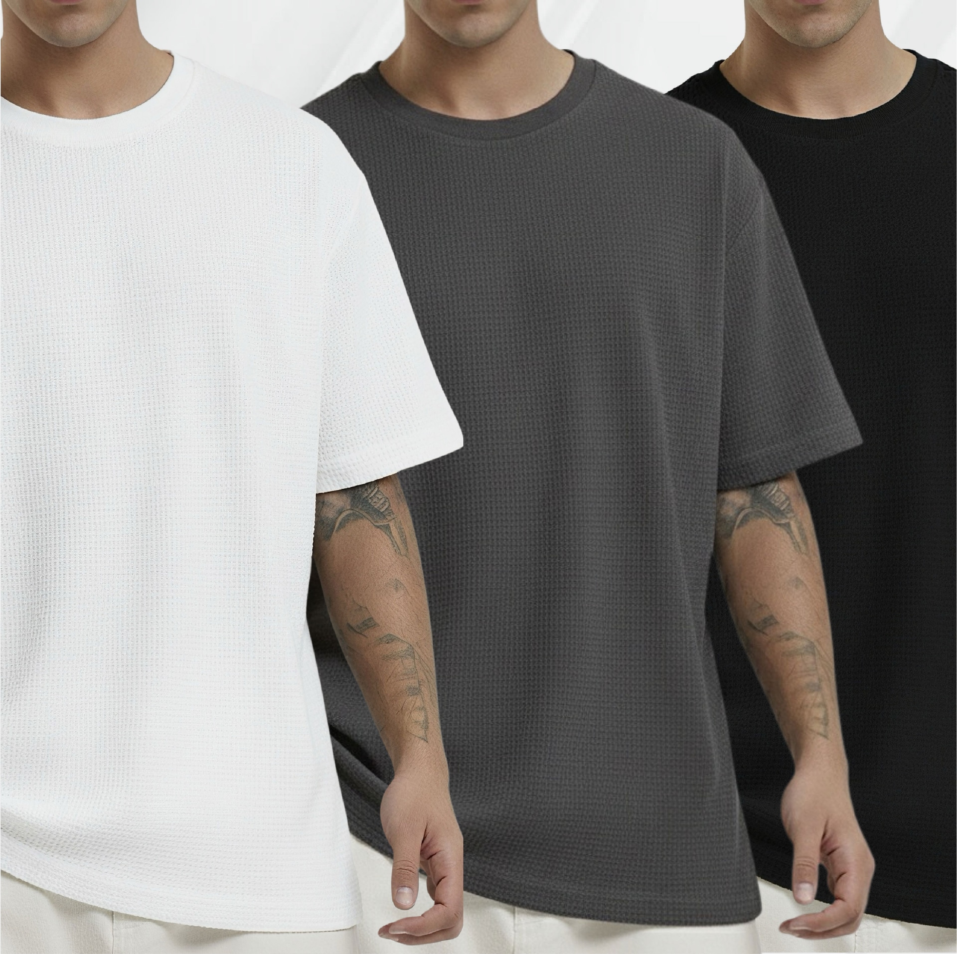 WAFFLE (Black-White-Charcoal)