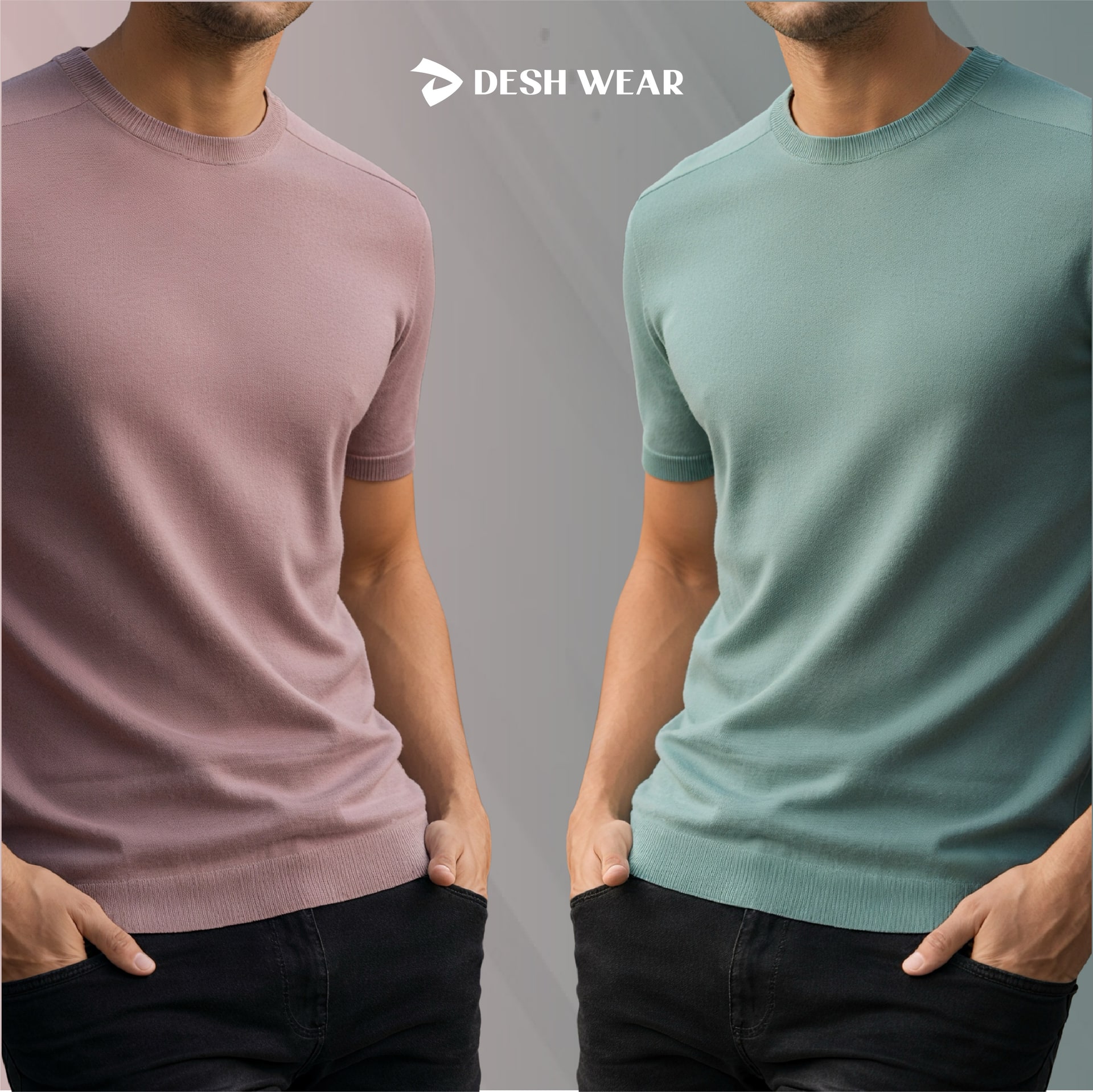 Mock Neck (Brick-Mint)