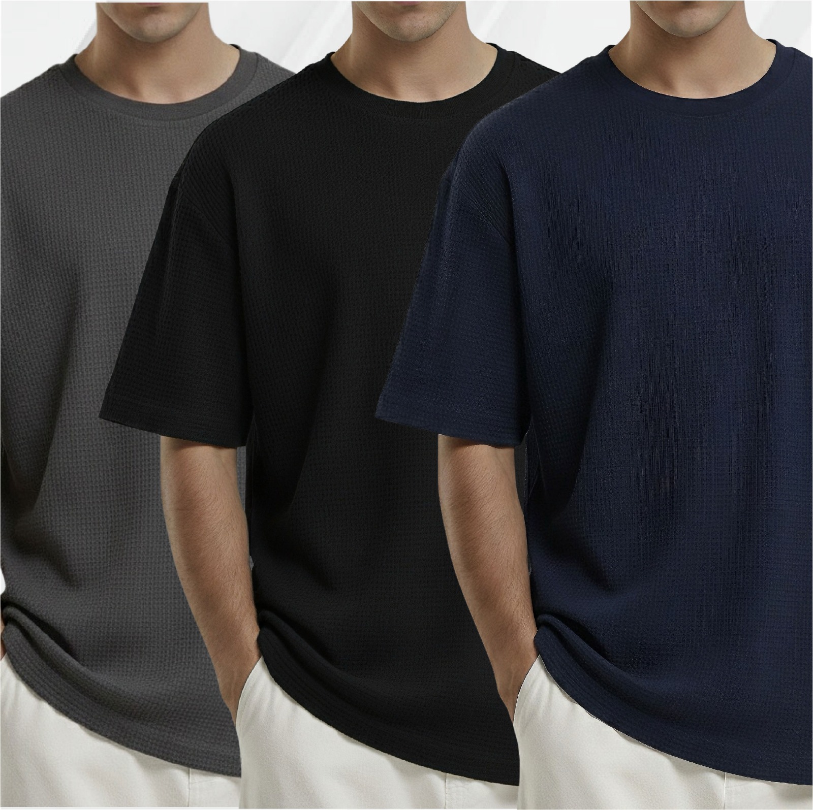 Waffle (Charcoal-Black-Navy)