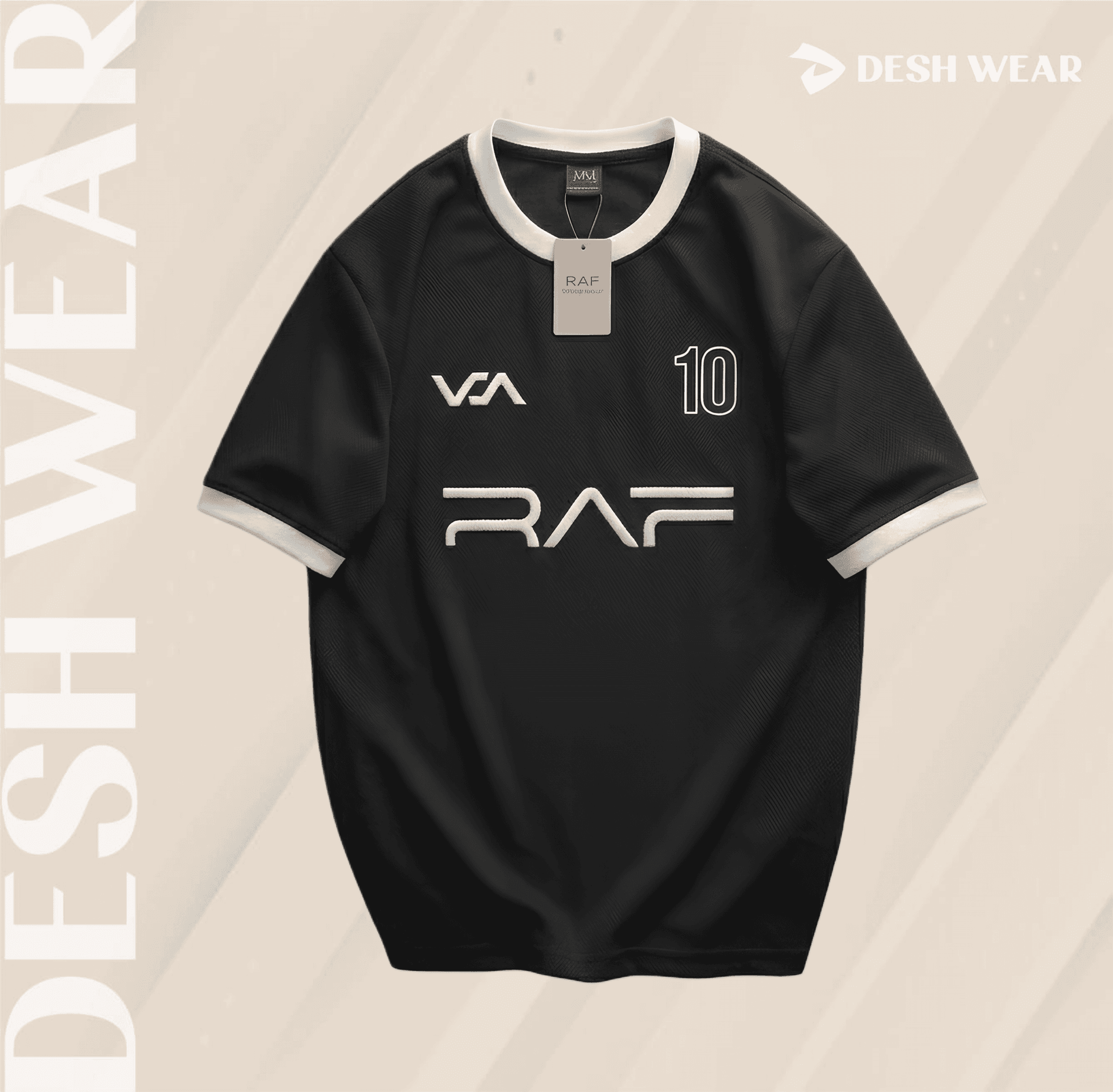 Premium mesh fabric jersey Black