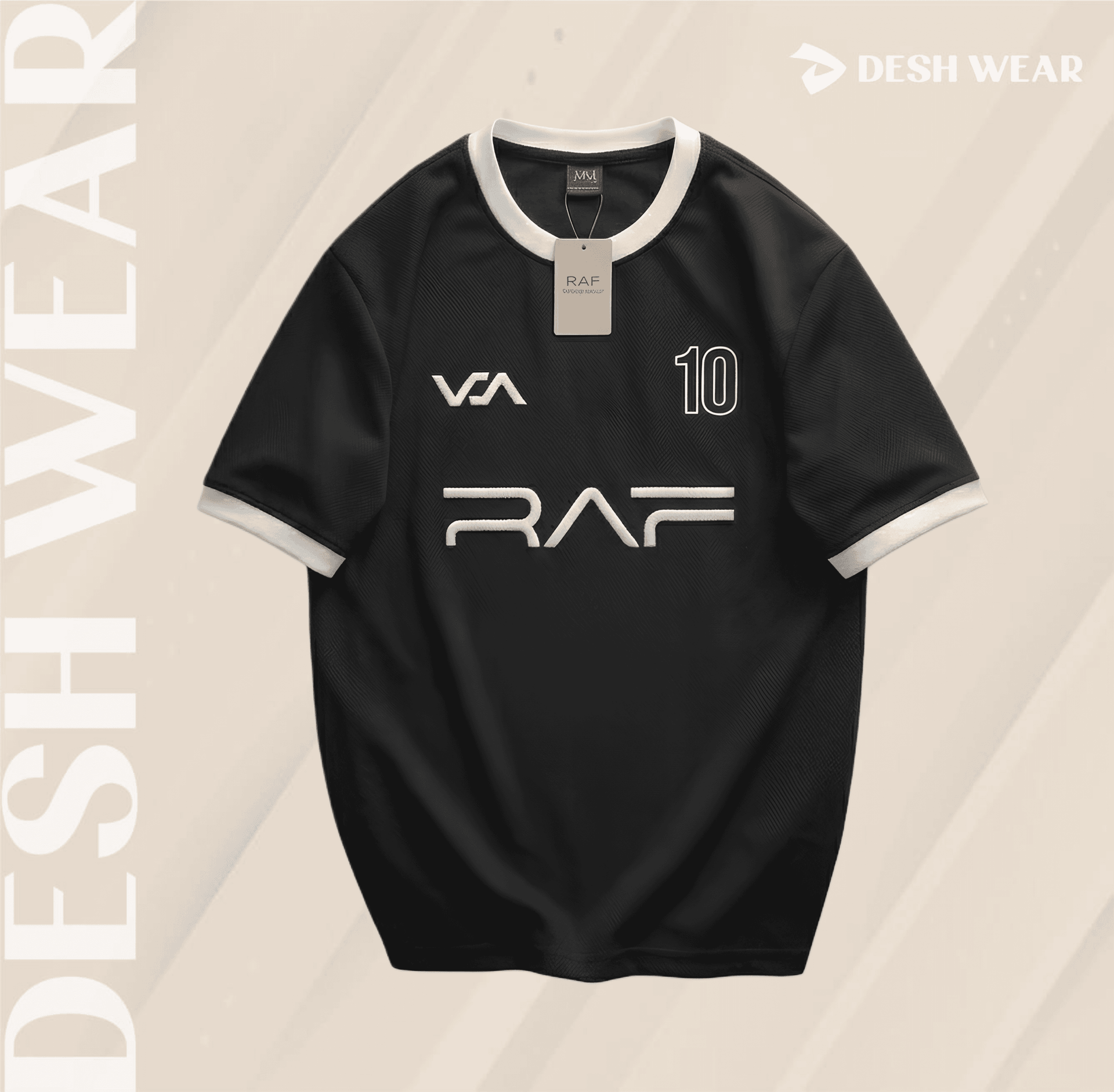 Premium mesh fabric jersey Black