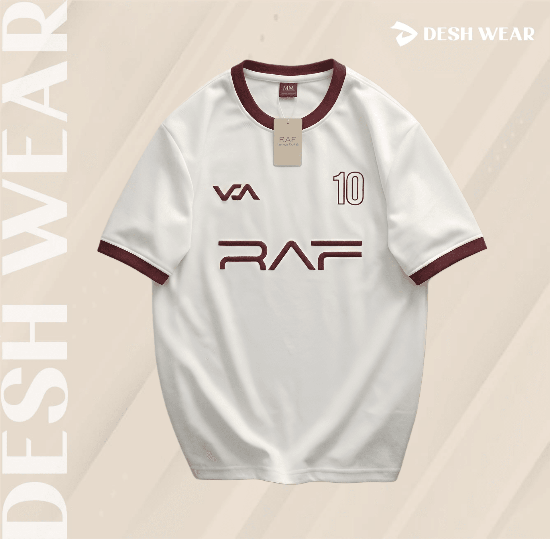 Premium mesh fabric jersey White