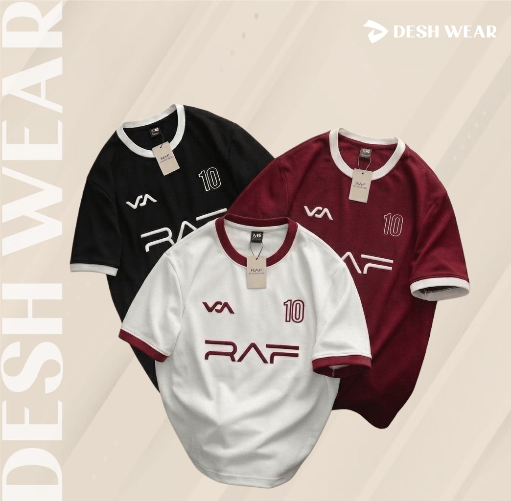 Premium mesh fabric jersey Black, Maroon, White